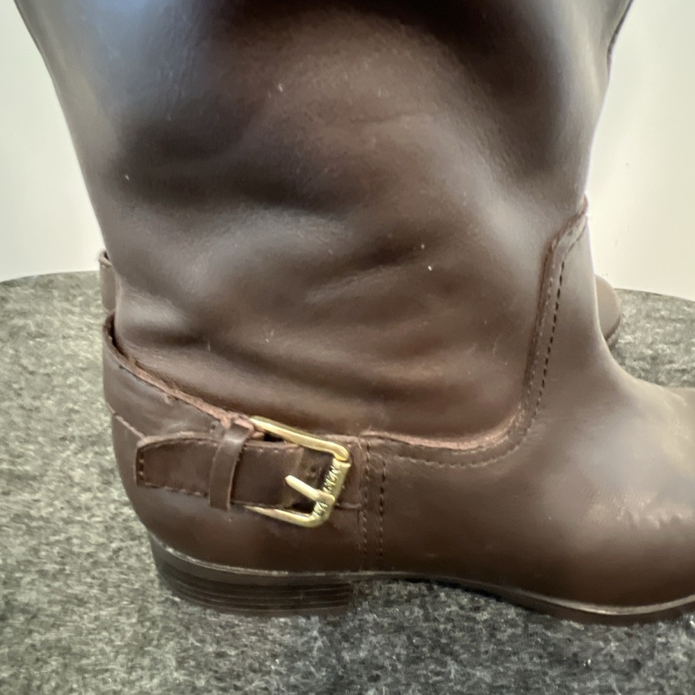 Lauren Ralph Lauren Simone Women's Brown Leather Knee-High Boots Size 8B. - Picture 9 of 16